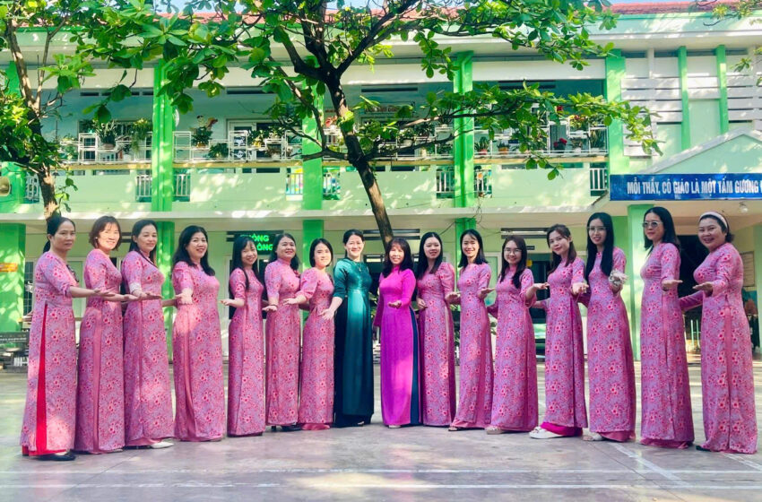  Công đoàn cơ sở Trường Tiểu học Vĩnh Ngọc hưởng ứng Tuần lễ Áo dài