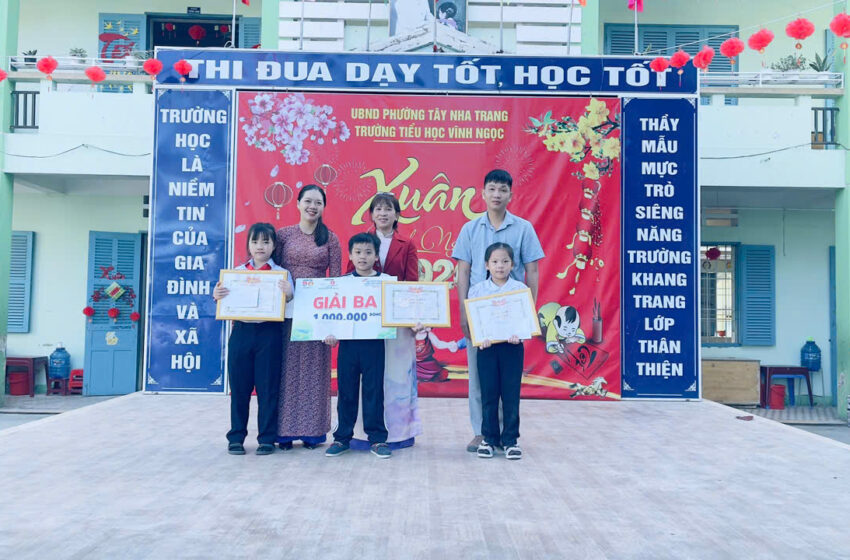  Khen thưởng học sinh đạt giải “Tài năng Anh ngữ Thiếu nhi Khánh Hòa 2026”